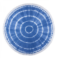 Рушник Barine Pestemal - Swirl Roundie 150*150 Синій