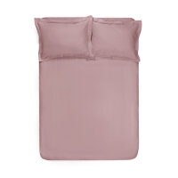 Простынь на резинке с наволочками сатин premium Lotus Home - Basic розовый 160*200+50*70 (2)
