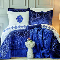 Домашня постільна білизна в Караці + комплект ковдри - Volante lacivert Blue (10 штук)