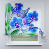 Римська завіса "Соло" Джусі велюр (Блакитна орхідея)   