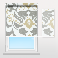 Рулонные шторы с рисунком Barocco серый