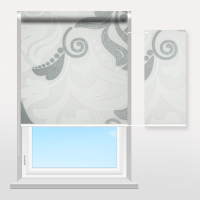 Рулонні штори з малюнком Barocco срібло