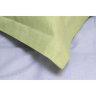 Постельное белье сатин Lotus Home - Basic Line зеленый/серый евро