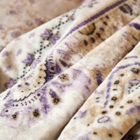 Комплект постільної білизни з пледом Karaca Home - Estella lila purple euro