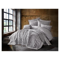 Набор постельного белья с вышивкой и жаккардовым покрывалом Dantela Vita - Nilda евро