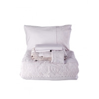 Набор постельное белье с покрывалом пике Karaca Home - Carla pudra пудра евро