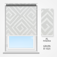 Рулонные шторы орнамент греческий (белый)