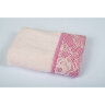 Рушник Romeo Soft - Крокет світло-рожевий з рожевим мереживом 50*90