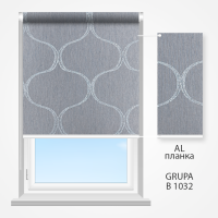 Рулонные шторы орнамент геометрический (грифельно-серый)
