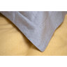 Постельное белье сатин Lotus Home - Basic Line серый/абрикос евро