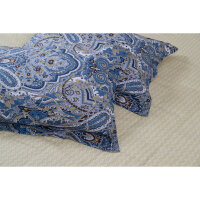 Постельное белье сатин Lotus Home - Dilara синий евро