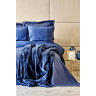 Комплект постільної білизни з покривалом + плед Karaca Home - Infinity lacivert 2020-1 Blue Euro (10)