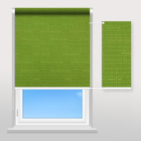 Рулонные шторы Лён (зелёный)